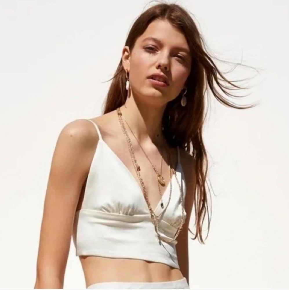 Zara Satin Crop Bralette - Picture 4 of 5